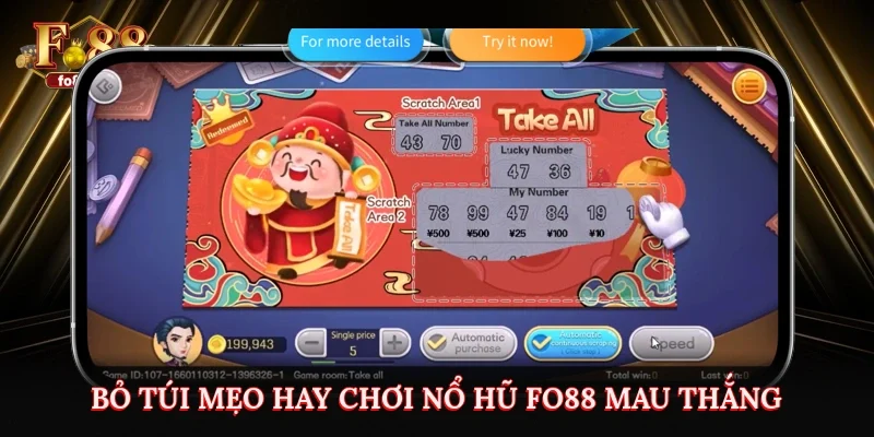 Bỏ túi mẹo hay chơi nổ hũ Fo88 mau thắng
