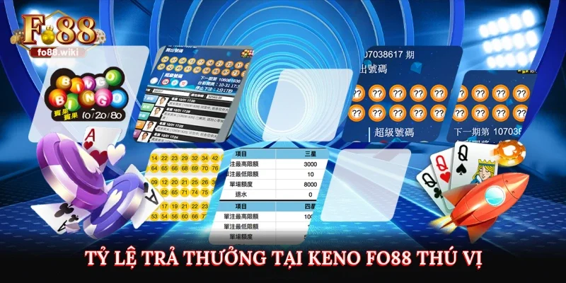 Tỷ lệ trả thưởng tại Keno Fo88 thú vị